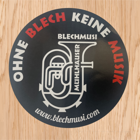 Aufkleber "Ohne Blech keine Musik"